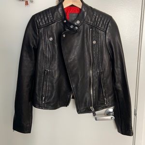 All Saints Bircham Biker Leather Jacket
